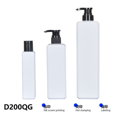 HDPE 200ml 500ml 1000ml Square Plastic Pump Bottles For Shampoo