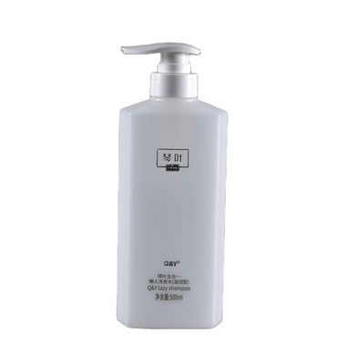 Sturdy 500ml Flat Round PE Plastic Shampoo Pump Bottle Lotion Soap Gel Packaging