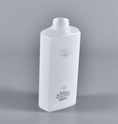 Sturdy 500ml Flat Round PE Plastic Shampoo Pump Bottle Lotion Soap Gel Packaging