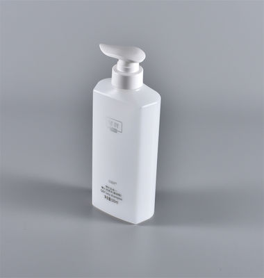 Sturdy 500ml Flat Round PE Plastic Shampoo Pump Bottle Lotion Soap Gel Packaging
