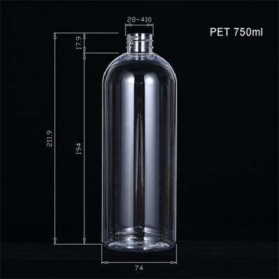 Transparent PET Clear Shampoo Pump Bottles 750ml 25oz Customization Logo