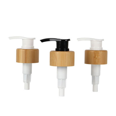 Non Spill 24/410 Lotion Pump Bamboo Cover Lotion Dispenser Pump White Black